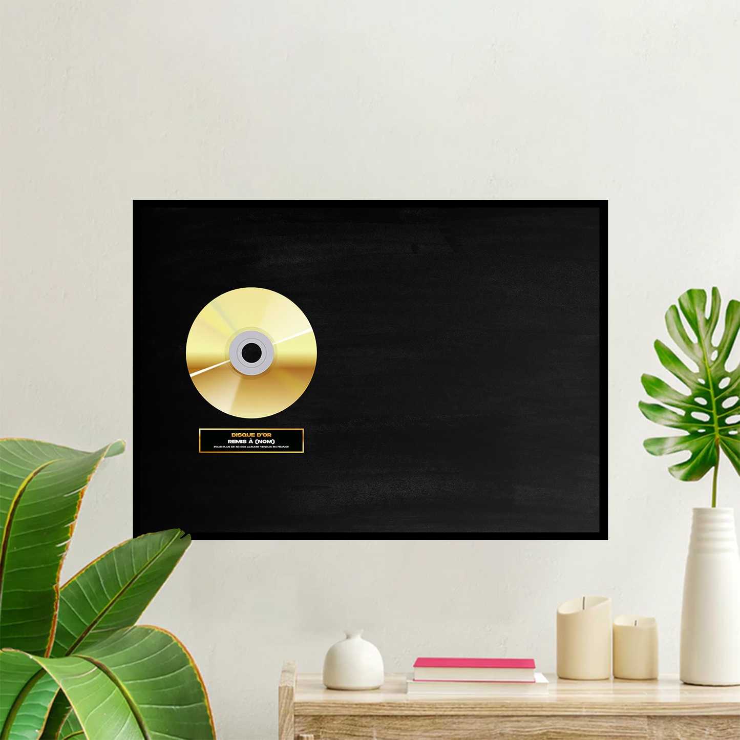Disque d'or personnalisé