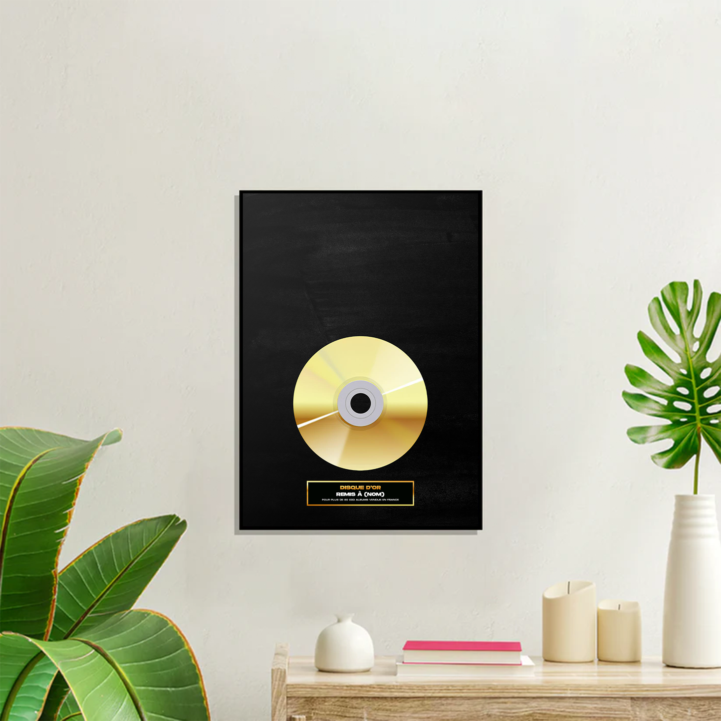 Disque d'or personnalisé